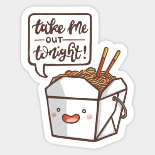 Take me out tonight Sticker